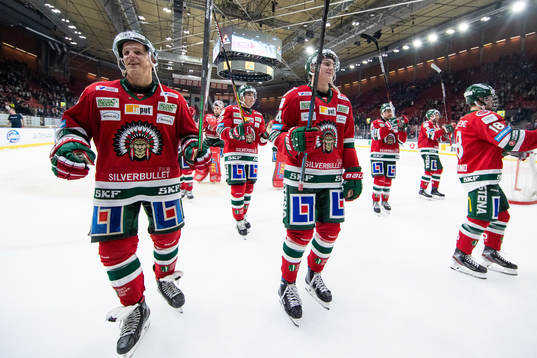 Frölundas Max Friberg och Jacob Moverare