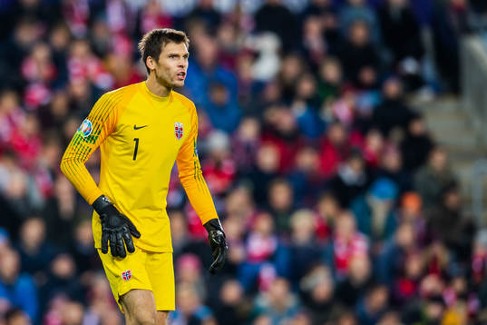Goalkeeper Rune Almenning Jarstein of Norway
