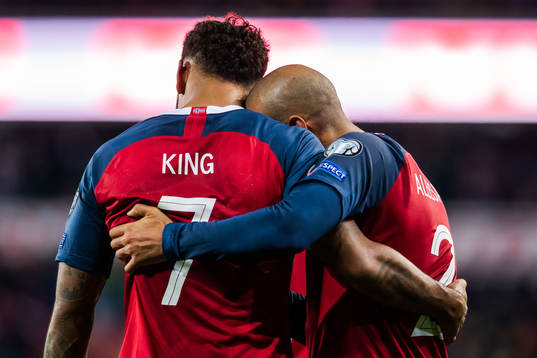 Joshua King and Haitam Aleesami of Norway celebrate