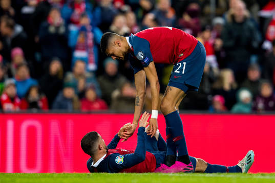 Omar Elabdellaoui and Bjørn Maars Johnsen of Norway