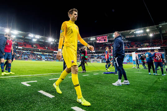 Goalkeeper Rune Almenning Jarstein of Norway