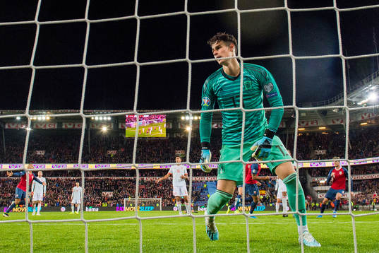 Goalkeeper Kepa Arrizabalaga of Spain looks dejected