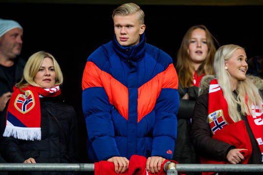 Erling Braut Haaland of Norway in the stands