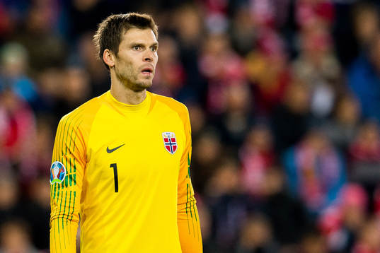 Goalkeeper Rune Almenning Jarstein of Norway