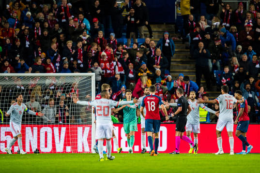 goalkeeper Kepa Arrizabalaga of Spain reacts
