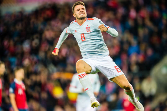 Saul Niguez of Spain celebrates