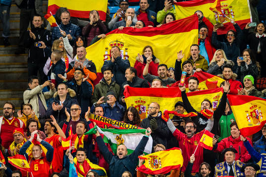 Spectators in the stands