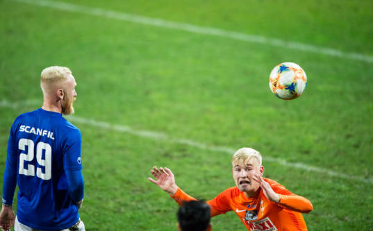 Kristianstads Linus Svensson i matchen i division 1 mellan