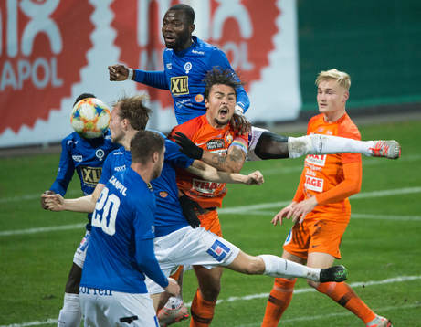 Kristianstads Armin Aganovic i matchen i division 1 mellan