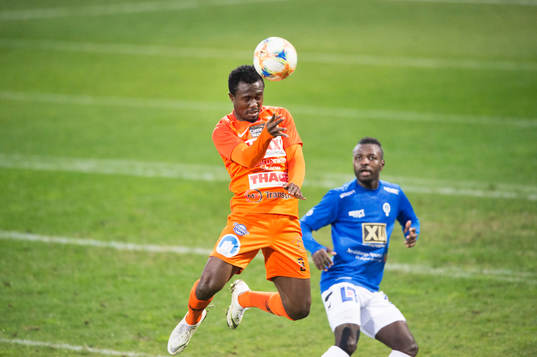 Kristianstads Yusuf Sulaiman i matchen i division 1 mellan