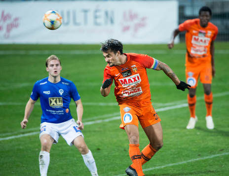 Kristianstads Armin Aganovic i matchen i division 1 mellan