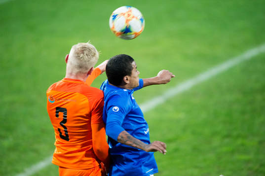 Kristianstads Linus Svensson i matchen i division 1 mellan