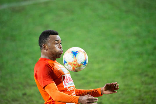 Kristianstads Yusuf Sulaiman i matchen i division 1 mellan