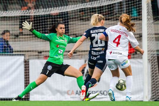 Linköpings Stina Blackstenius mot Rosengårds Glodis Perla