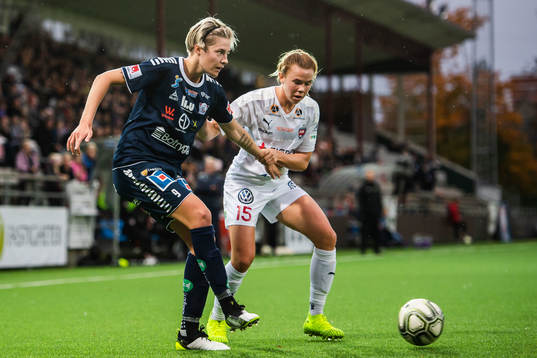 Linköpings Lina Hurtig och Rosengårds Jessica Samuelsson