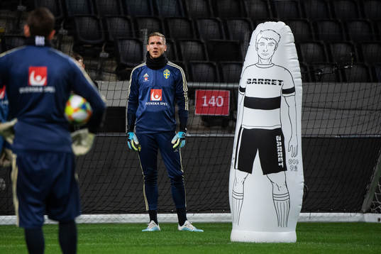 Goalkeeper Robin Olsen of the Swedish national football team