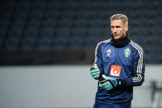 Goalkeeper Robin Olsen of the Swedish national football team