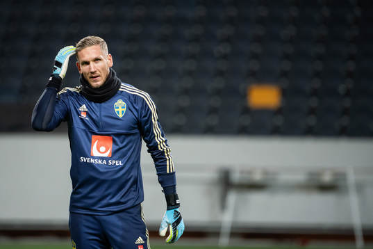 Goalkeeper Robin Olsen of the Swedish national football team