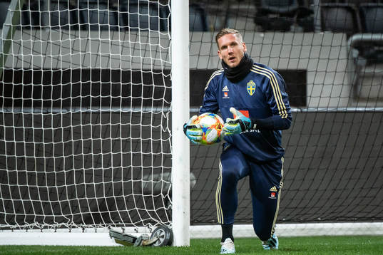 Goalkeeper Robin Olsen of the Swedish national football team