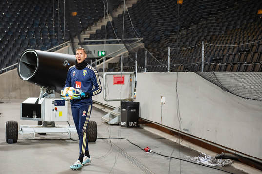 Goalkeeper Robin Olsen of the Swedish national football team
