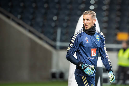 Goalkeeper Robin Olsen of the Swedish national football team