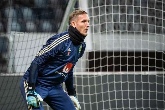 Goalkeeper Robin Olsen of the Swedish national football team