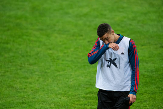 Rodrigo Moreno of the Spanish national football team leaves