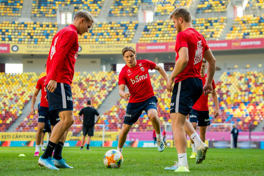 Martin Ødegaard, Jonas Svensson and Fredrik Midtsjø of