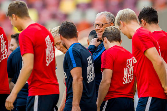 Lars Lagerbäck, head coach of Norway
