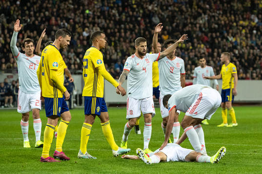 Dani Carvajal of Spain is injured
