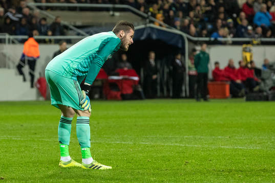 goalkeeper David de Gea of Spain looks dejected