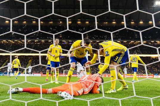 Mikael Lustig, Victor Nilsson Lindelöf and goalkeeper