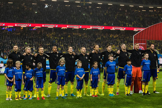 Marcus Berg, Emil Forsberg, Pierre Bengtsson, Robin