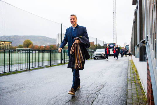 Leif Gunnar Smerud, head coach of Norway U21, arrives