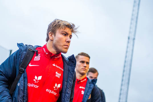 Fredrik Bjørkan of Norway arrives