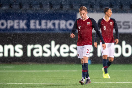 Ola Brynhildsen of Norway looks dejected