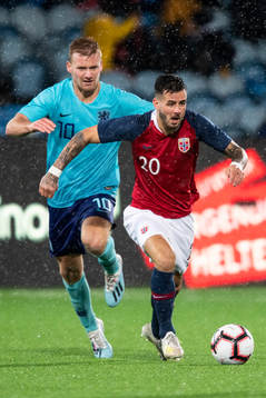 Dani De Wit of Netherlands and Aron Dønnum of Norway