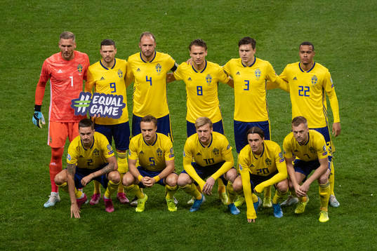 goalkeeper Robin Olsen, Marcus Berg, Albin Ekdal, Victor