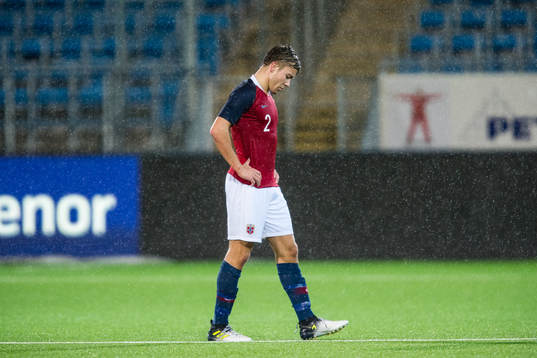 Fredrik Bjørkan of Norway looks dejected