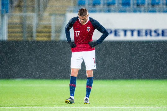 Dennis Johnsen of Norway looks dejected