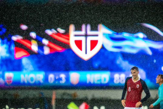 Emil Bohinen of Norway looks dejected