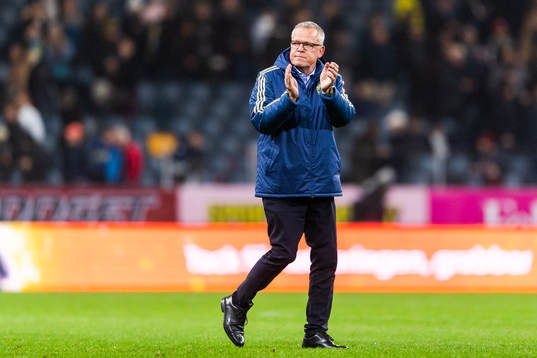 Janne Andersson, head coach of Sweden recognizes the