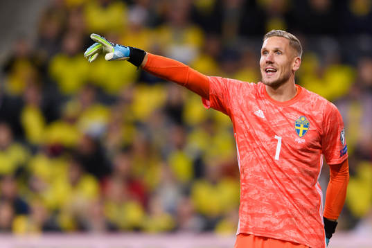 Goalkeeper Robin Olsen of Sweden