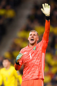 Goalkeeper Robin Olsen of Sweden