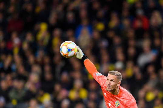 Goalkeeper Robin Olsen of Sweden