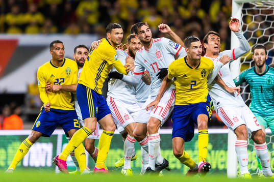 Robin Quaison, Marcus Berg and Robin Quaison of Sweden