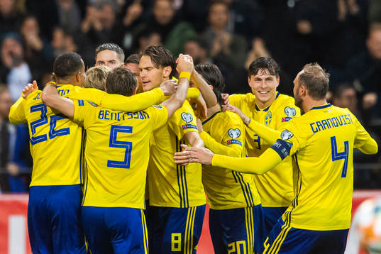 Robin Quaison, Pierre Bengtsson, Emil Forsberg, Mikael