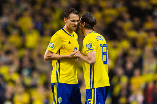 Albin Ekdal is substituted for Gustav Svensson of Sweden
