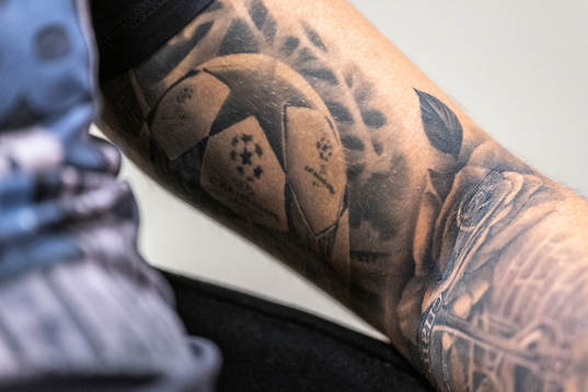 Vladimir Rodics Champions League tatuering