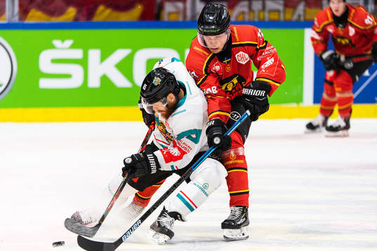Liam Reddox of Belfast and Petter Emanuelsson of Luleå